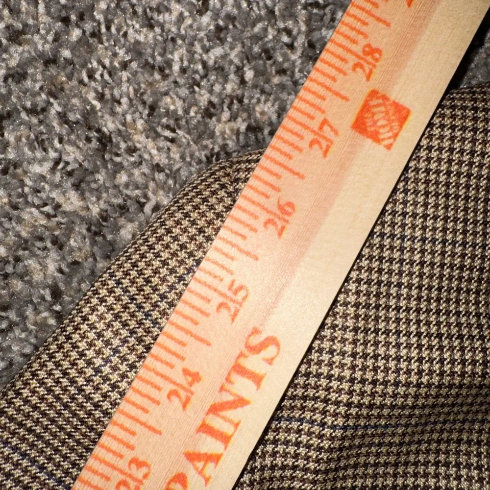John W Nordstrom Blazer 44L Brown Silk Wool Houndstooth Sport Coat Mens Jacket